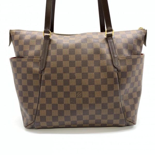 1240001034277 4 Louis Vuitton Totally MM Damier Tote Bag Shoulder Bag Brown