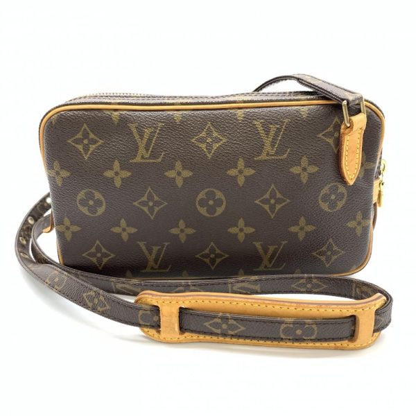 1240001034595 1 Louis Vuitton Pochette Marly Bandouliere Monogram Shoulder Bag Brown