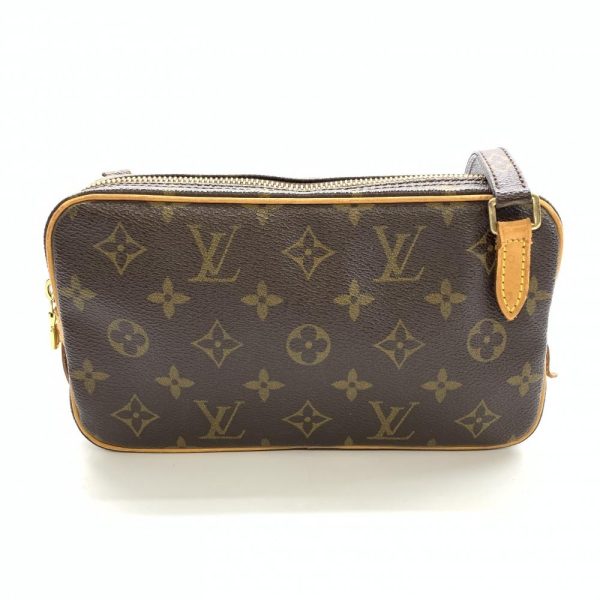 1240001034595 4 1 Louis Vuitton Pochette Marly Bandouliere Monogram Shoulder Bag Brown