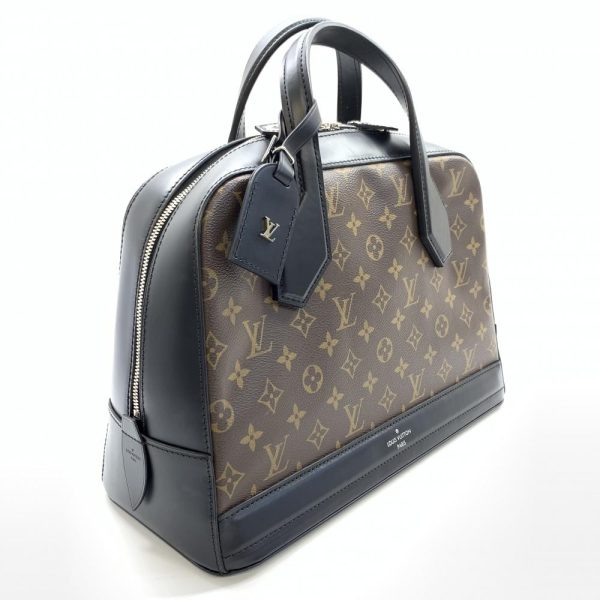1240001034929 3 Louis Vuitton Dora MM Monogram Noir 2way Bag Round Brown Black