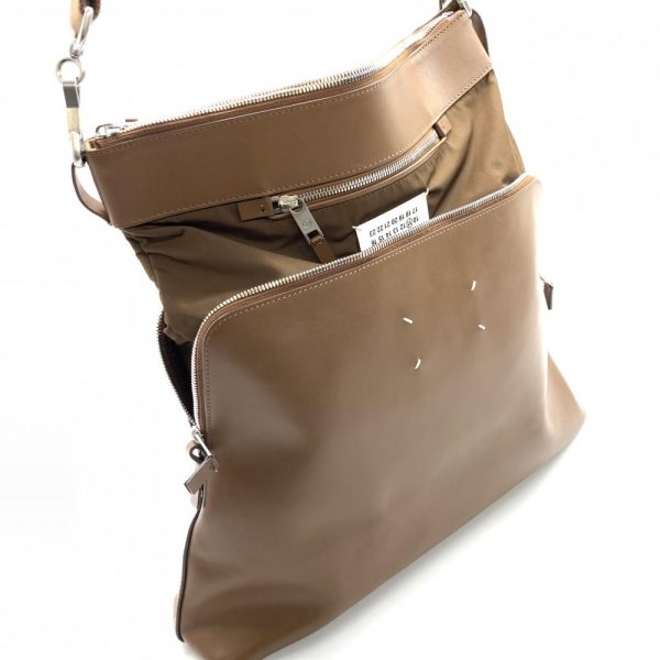 1240001035259 2 Maison Margiela 5AC Shoulder Bag Large Calf Leather Brown
