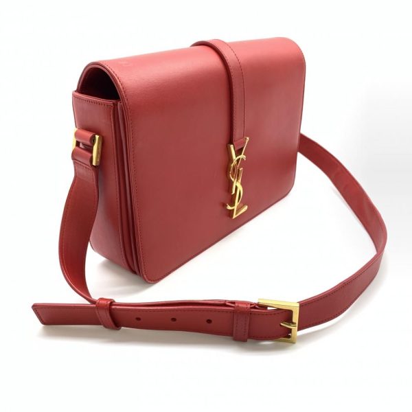 1240001035408 2 Saint Laurent Universite Shoulder Bag Crossbody Calf Leather Red YSL