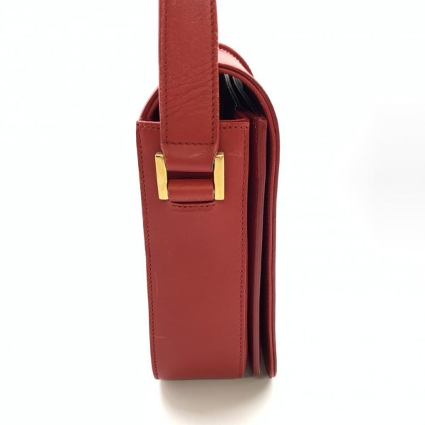 1240001035408 3 Saint Laurent Universite Shoulder Bag Crossbody Calf Leather Red YSL