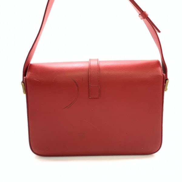 1240001035408 4 Saint Laurent Universite Shoulder Bag Crossbody Calf Leather Red YSL