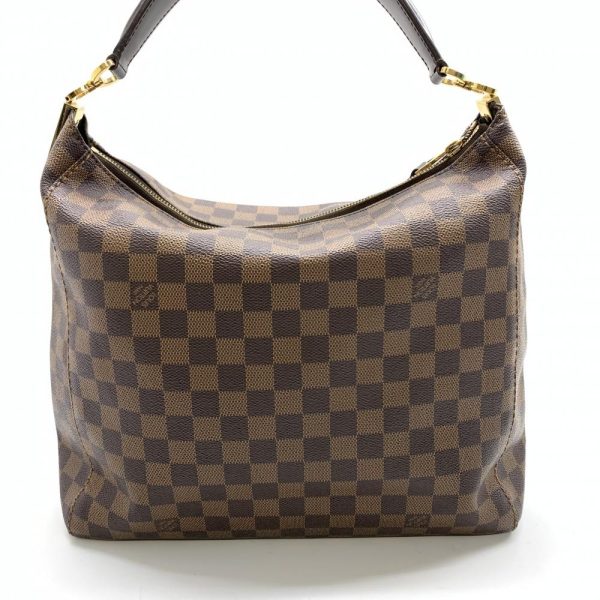 1240001036249 4 Louis Vuitton Portobello PM Damier Brown Shoulder Bag Zipper Closure