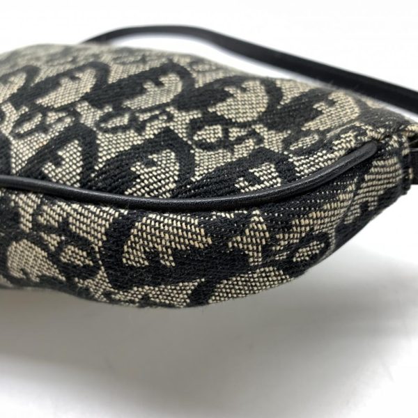 1240001036252 7 Christian Dior Trotter Saddle Jacquard Navy Accessory Pouch