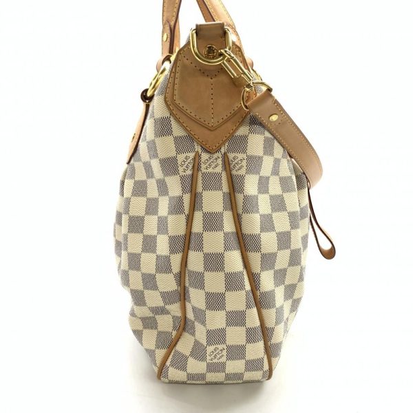 1240001037792 3 Louis Vuitton Evora MM Damier Azur White 2way Shoulder Bag Handbag Large