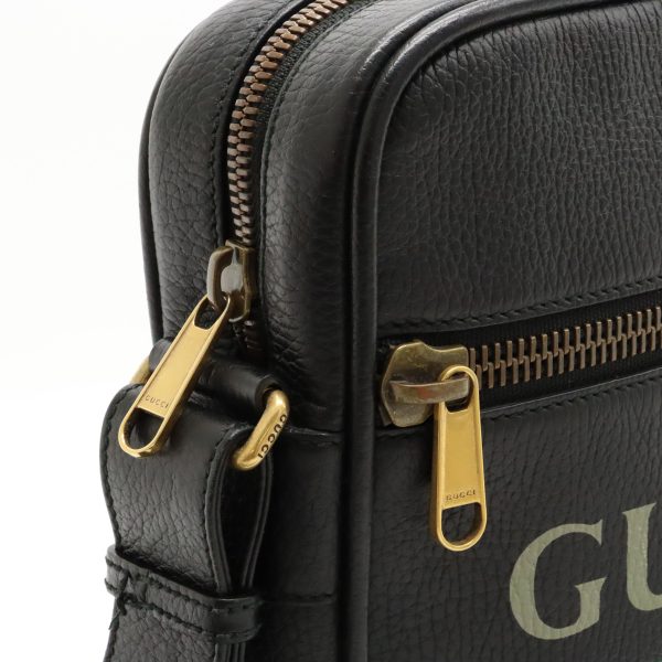 12400197 7 Gucci Print Messenger Crossbody Shoulder Bag Black