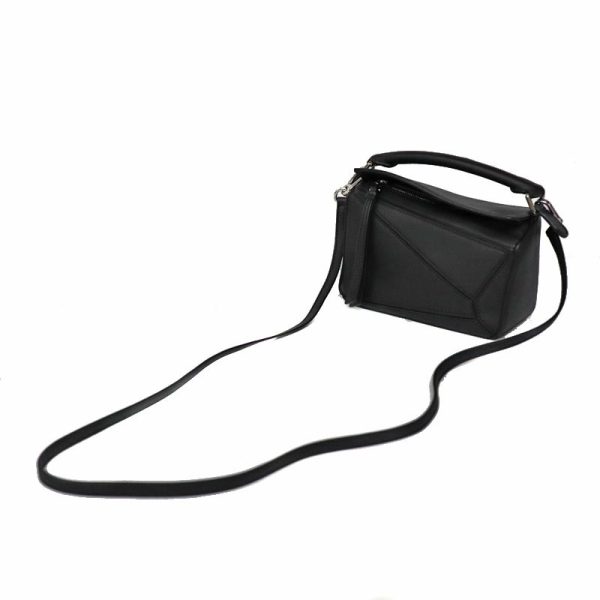 14 Loewe Puzzle Bag Mini Shoulder Bag Classic Calf Leather Black