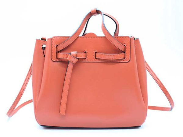 1572 Loewe Lazo Mini Embossed Logo 2way Handbag Shoulder Bag Luggage Orange