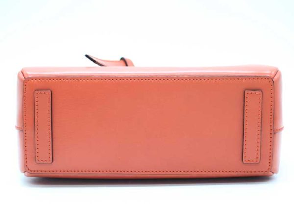 1583 Loewe Lazo Mini Embossed Logo 2way Handbag Shoulder Bag Luggage Orange