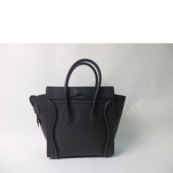 16790 2 Celine Luggage Micro Shopper Bag Black