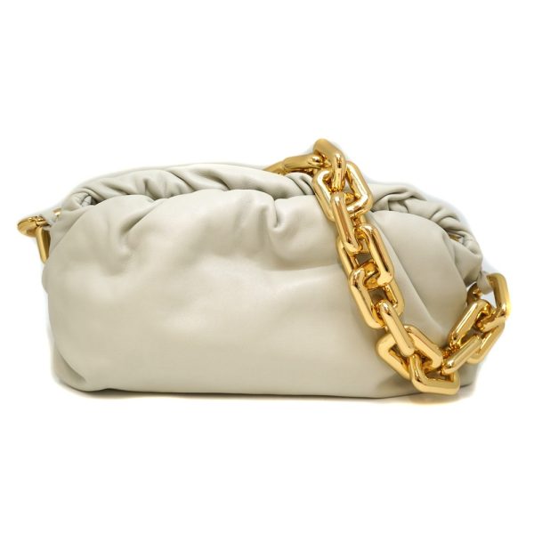 18 Bottega Veneta Shoulder Handbag Leather Off White