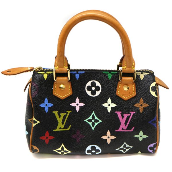 1967 1 Louis Vuitton Mini Speedy Multicolor Noir Black Handbag