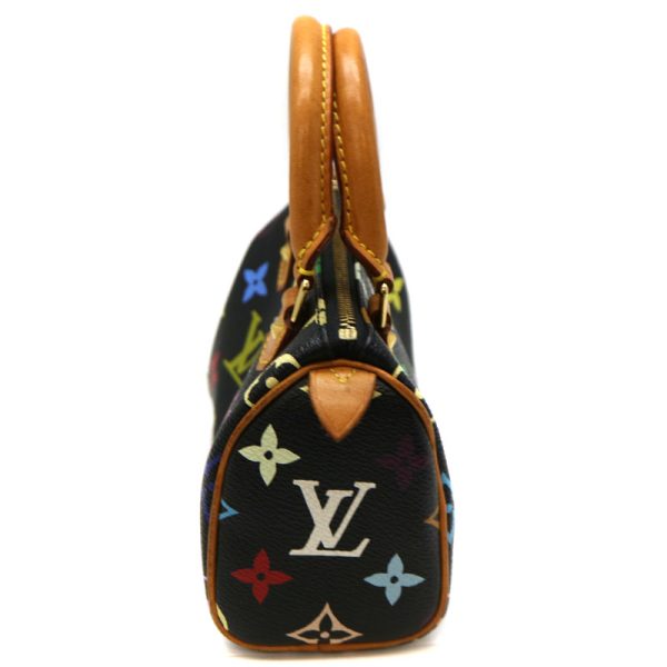 1967 4 Louis Vuitton Mini Speedy Multicolor Noir Black Handbag