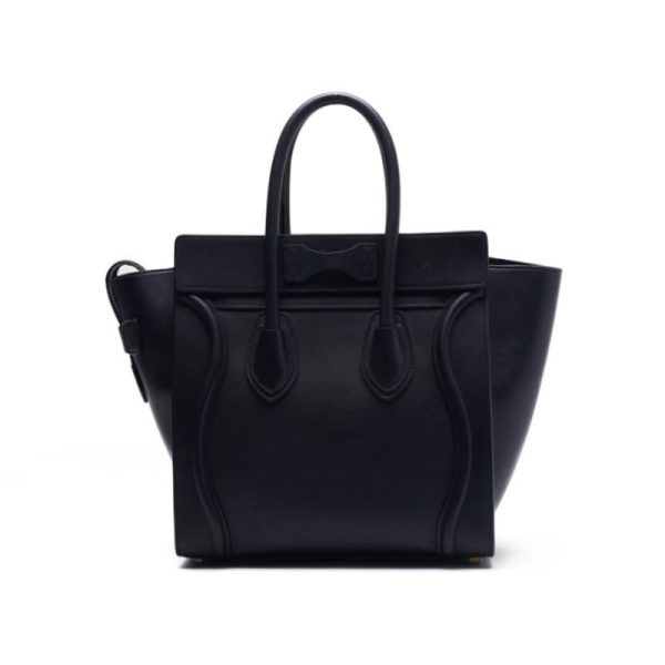 2 Celine Luggage Micro Leather Handbag Black