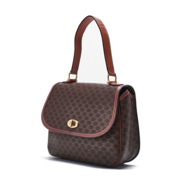 2 Celine Triomphe Handbag Leather Brown