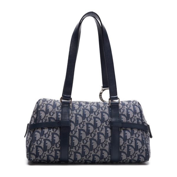 2 Dior Trotter D Charm Canvas Handbag Navy