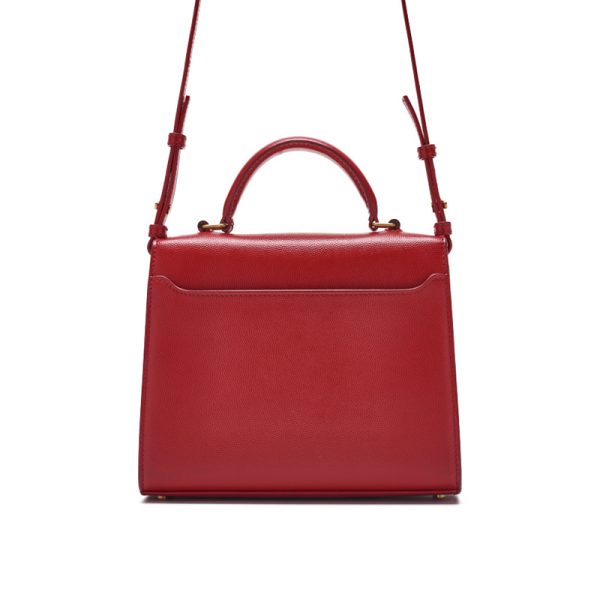 2 Saint Laurent Cassandra Mini Leather Handbag Red