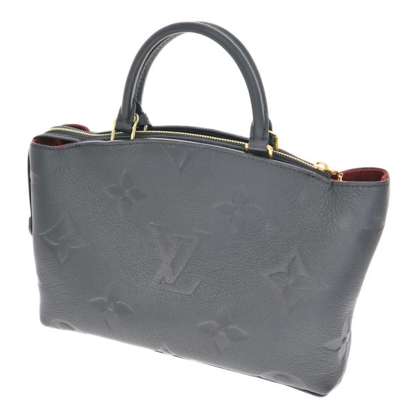 2 Louis Vuitton Petit Palais Pm Handbag Tote 2 Way Shoulder Handbag Leather Calfskin Black