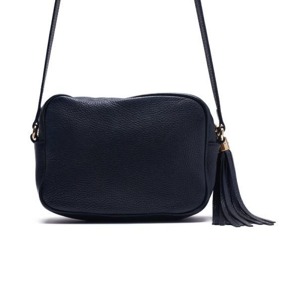 2 Gucci Soho G Logo Fringed Leather Shoulder Bag Navy