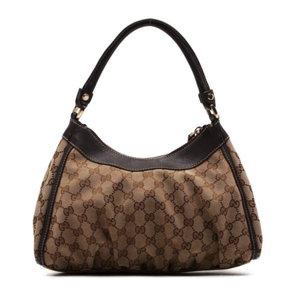 2 Gucci Gg Canvas Leather Handbag Brown