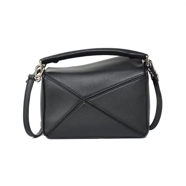 2 Loewe Puzzle Bag Mini Shoulder Bag Classic Calf Leather Black