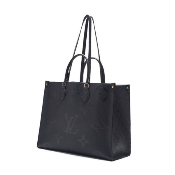2 Louis Vuitton On The Go GM Monogram Tote Bag Noir Black