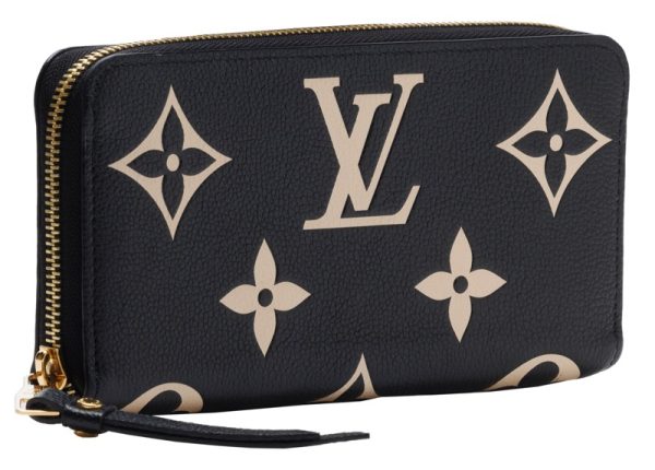 2 Louis Vuitton Monogram Empreinte Long Wallet Noir Tortoiseshell