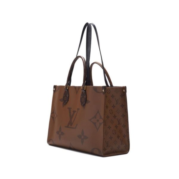 2 Louis Vuitton On The Go MM Monogram Giant Tote Bag Brown