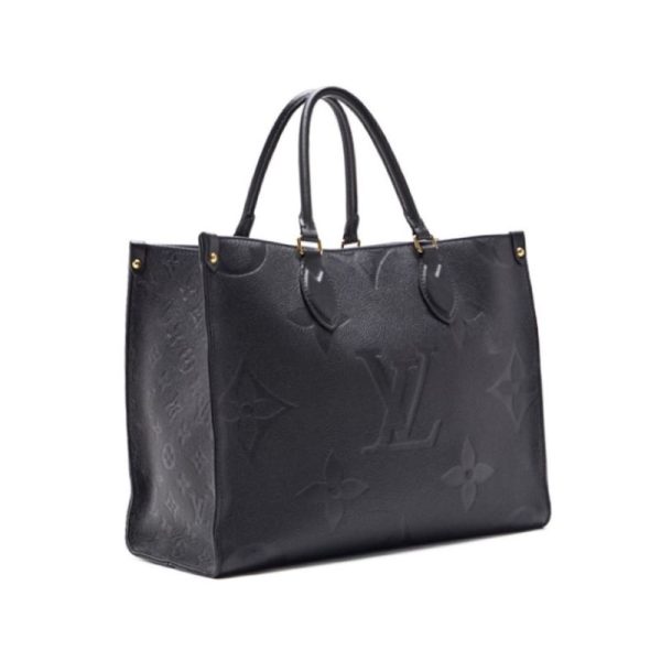 2 Louis Vuitton On the Go PM Leather Tote Bag Black