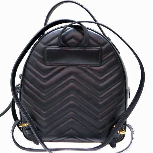 2 Gucci GG Marmont Quilted Leather Backpack Black