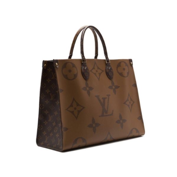 2 Louis Vuitton On The Go GM Monogram Giant Tote Bag Brown