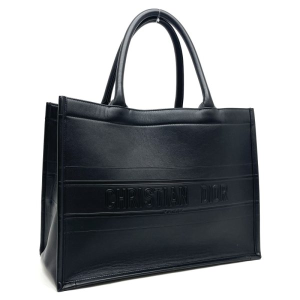 2 Christian Dior Book Tote Calfskin Tote Bag Black