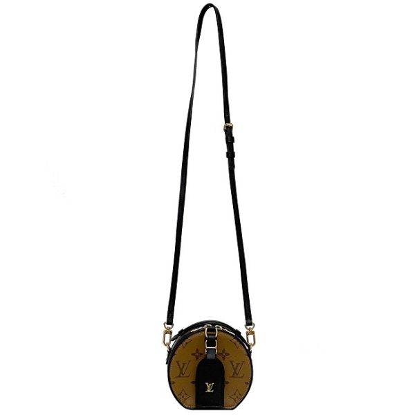 2 Louis Vuitton Mini Boite Chapeau Shoulder Bag Brown Black Gold Monogram