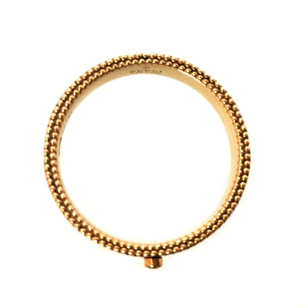 20 6171 03u Gucci Interlocking G Ring Size 12 K18PG D0009ct Pink Gold