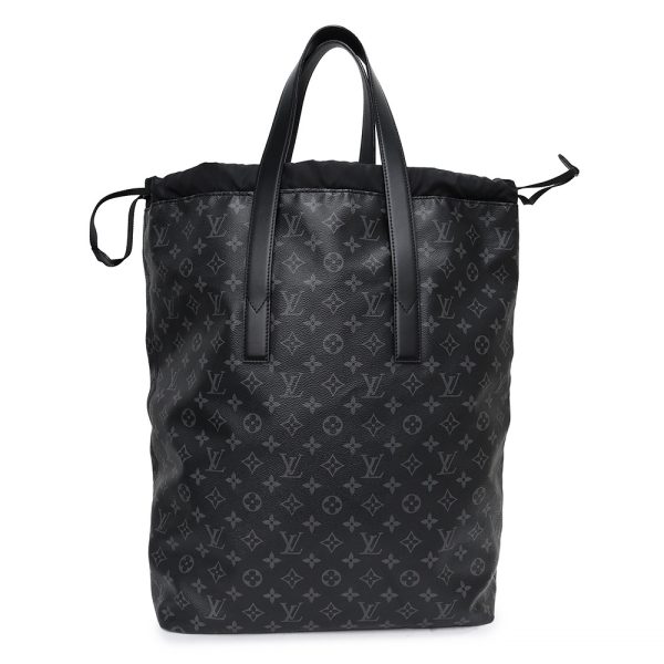 200009101019 11 Louis Vuitton Hippo Light Tote Bag Monogram Eclipse Leather Black Silver Hardware Pouch