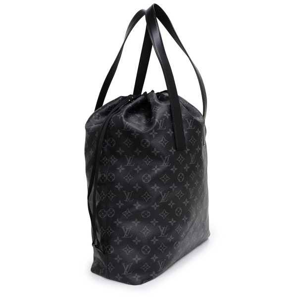 200009101019 3 Louis Vuitton Hippo Light Tote Bag Monogram Eclipse Leather Black Silver Hardware Pouch