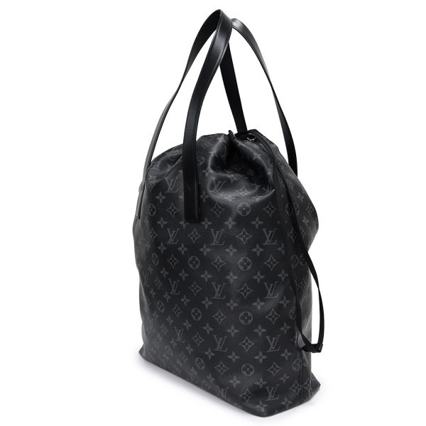 200009101019 4 Louis Vuitton Hippo Light Tote Bag Monogram Eclipse Leather Black Silver Hardware Pouch