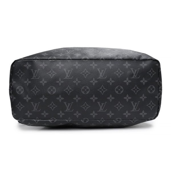 200009101019 6 Louis Vuitton Hippo Light Tote Bag Monogram Eclipse Leather Black Silver Hardware Pouch