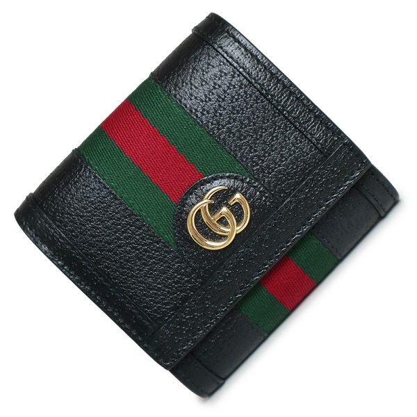 200011327019 Gucci Ophidia Marmont Wallet Calfskin Leather Black Gold