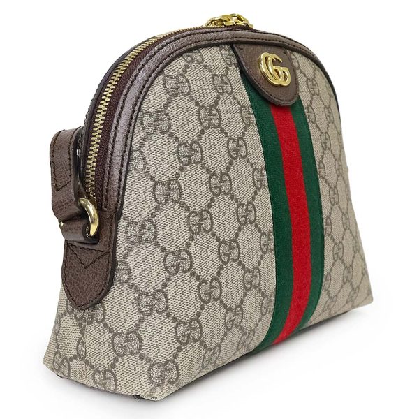 200012739019 5 Gucci Ophidia Shoulder Bag Crossbody GG Supreme Canvas Leather Brown Beige Red Green Gold Hardware