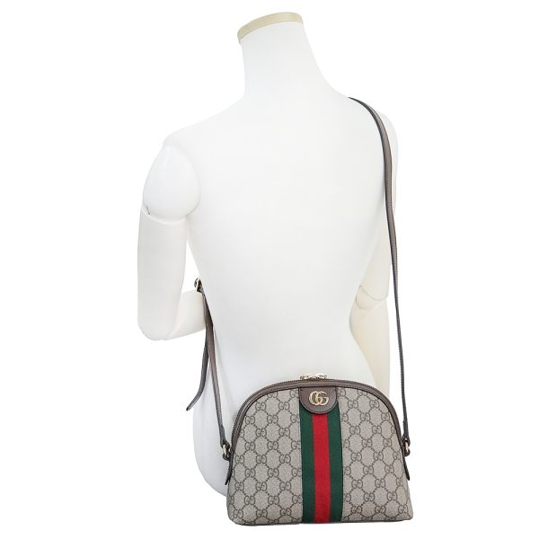 200012739019 8 Gucci Ophidia Shoulder Bag Crossbody GG Supreme Canvas Leather Brown Beige Red Green Gold Hardware