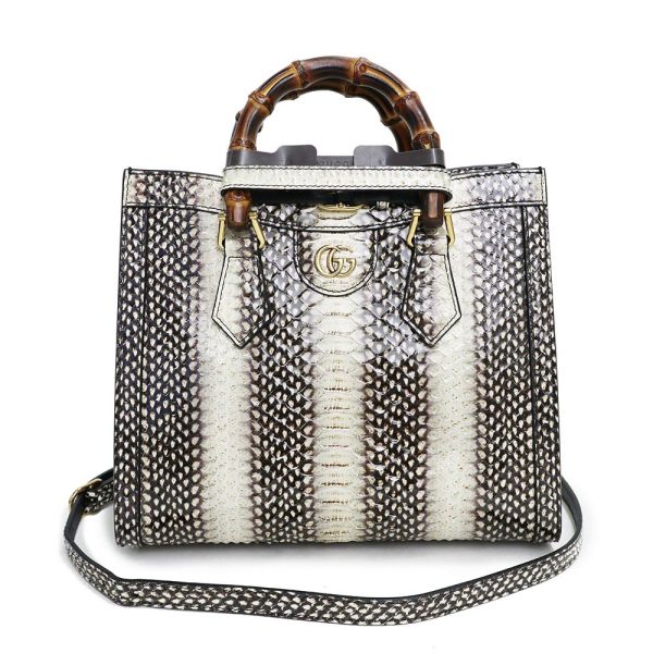 200098047018 Gucci Diana Handbag Python Leather Natural