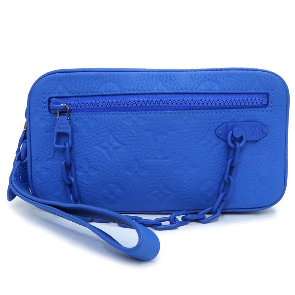 200101018018 LOUIS VUITTON Pochette Volga Clutch Pouch Bag Blue