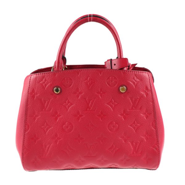2005083007074 3 Louis Vuitton Montaigne BB Monogram Empreinte Embossed Leather 2way Shoulder Bag Handbag Freesia Pink