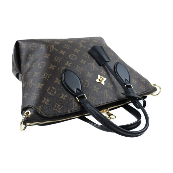 2015013007102 5 Louis Vuitton Flower Zipped Tote MM Monogram Canvas 2way Shoulder Bag Handbag Brown Black