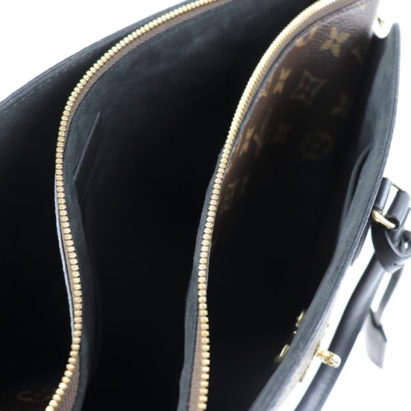 2015013007102 7 Louis Vuitton Flower Zipped Tote MM Monogram Canvas 2way Shoulder Bag Handbag Brown Black