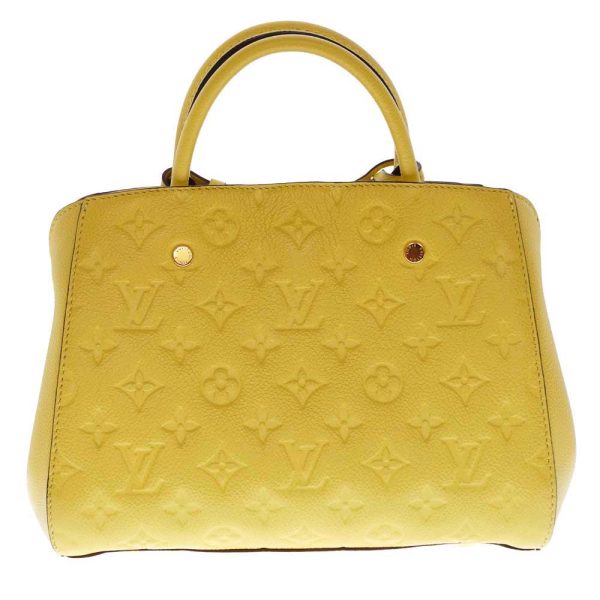 21 2253 3 Louis Vuitton Montaigne BB Monogram Empreinte Yellow Pastel Color