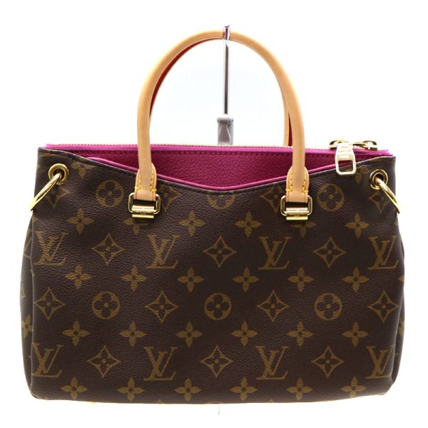 21 2285 2 Louis Vuitton Pallas BB Monogram Canvas Shoulder Bag BrownPurple